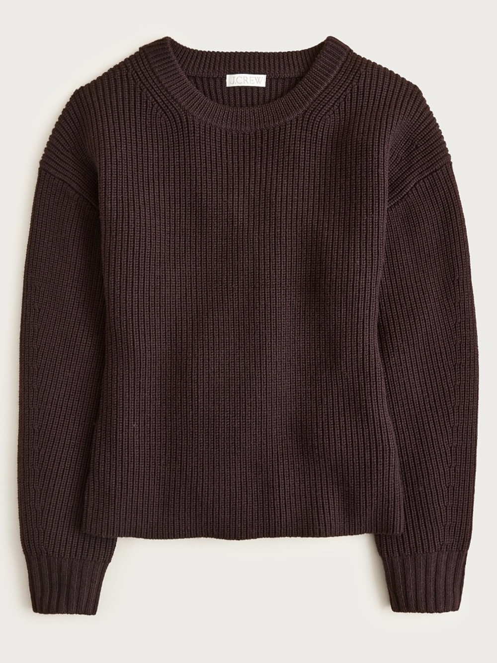 NWT J.Crew Fitted-waist Crewneck Sweater in ribbed merino wool
